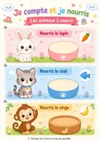 Aperçu - Jeux - Jeu de quantité "Nourri les animaux" - Page 1