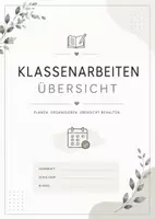 Vorschau - Anderer Materialtyp - Übersicht Klassenarbeiten Schularbeiten Tests Wiederholungen - Deckblatt