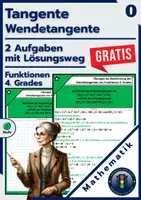 Vorschau - Arbeitsblätter - Wendetangente Fkt. 4. Grades | Aufgabenpaket KOSTENLOS - Deckblatt