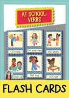 Vorschau - Fördermaterial/Inklusion - At School Verbs Flash Cards | Bildkarten mit Verben für den Englischunterricht - Deckblatt