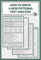 Vorschau - Poster - How to Write a Non Fiction Text Analysis (Overview + Feedback Sheet) - Deckblatt