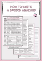 Vorschau - Poster - How to Write a Speech Analysis (Overview + Feedback Sheet) - Deckblatt