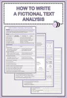 Vorschau - Poster - How to Write a Fictional Text Analysis (Overview + Feedback Sheet) - Deckblatt