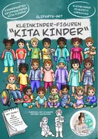 Vorschau - Arbeitsblätter - Cliparts-Set "Kita-Kinder" / Kindergarten Krippe Kleinkinder - Deckblatt