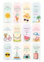 Vorschau - Merkblätter - Schuljahresende | Sommerferien Geschenkanhänger zum Ausdrucken | 12 liebevolle Anhänger für Kinder | Abschied Schule | Printable PDF Download🍉☀️⛱️ - Deckblatt