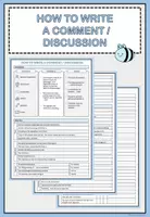 Vorschau - Poster - How to Write a Comment, Discussion, Evaluation, Assessment (Overview + Feedback Sheet) - Deckblatt