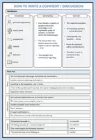 Vorschau - Poster - How to Write a Comment, Discussion, Evaluation, Assessment (Overview + Feedback Sheet) - Seite 1