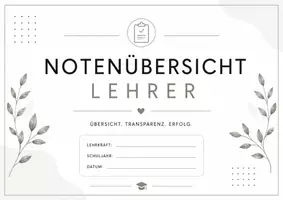 Vorschau - Anderer Materialtyp - Notenübersicht - Deckblatt