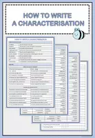 Vorschau - Poster - How to Write a Characterisation (Overview + Feedback Sheet) - Deckblatt