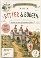 Vorschau - Stundenentwürfe - Ritter und Burgen-Arbeitsheft zum Mittelalter | Sachunterricht Klasse 3-4 | Zeitreise durch die Weltgeschichte mit Labbook, Quiz&Urkunde - Deckblatt