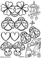 Vorschau - Mal- und Bastelvorlagen - XXL-Materialpaket "Glück" / Bastelvorlagen Tafelmaterial Mandalas Kärtchen - Seite 3