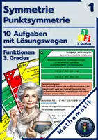 Vorschau - Arbeitsblätter - Symmetrie von Funktionen 3. Grades | Aufgaben + Lösungen - Deckblatt