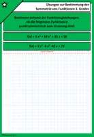 Vorschau - Arbeitsblätter - Symmetrie von Funktionen 3. Grades | Aufgaben + Lösungen - Seite 3