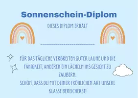 Vorschau - Mal- und Bastelvorlagen - Mini-Diplome für Grundschüler zum Schuljahresende - Seite 1