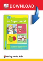 Vorschau - Arbeitsblätter - Im Supermarkt: Differenzierte Arbeitsblätter für Deutsch-Anfänger - Seite 1