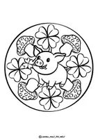 Vorschau - Arbeitsblätter - Ausmalbilder "Glück-Mandalas" / Glücksbilder - Seite 1