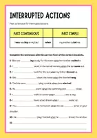 Vorschau - Arbeitsblätter - Past Simple and Past Continuous Worksheets - Deckblatt