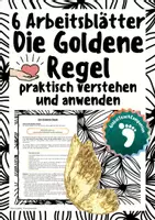 Vorschau - Arbeitsblätter - Die Goldene Regel - 6 Arbeitsblätter: Definition, Verstehen, Reflektieren - Deckblatt