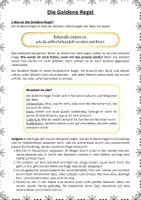 Vorschau - Arbeitsblätter - Die Goldene Regel - 6 Arbeitsblätter: Definition, Verstehen, Reflektieren - Seite 1