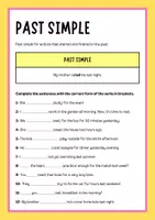 Vorschau - Arbeitsblätter - Past Simple and Past Continuous Worksheets - Seite 1