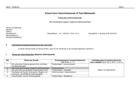 Vorschau - Stundenentwürfe - MATERIALSAMMLUNG 3x UNTERRICHTSSTUNDE MATHEMATIK - Magische Zahlenquadrate (Mathekonferenz), Einführung Rechteck (Stationen, Memory), Kombinatorik (Kleiderwahl) - Seite 1
