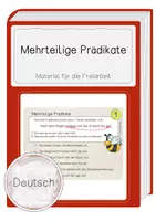 Vorschau - Aufgabenkarten - Mehrteilige Prädikate in einem Satz erkennen (Kartei) - Deckblatt