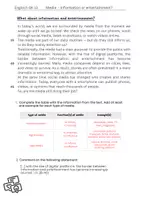 Vorschau - Arbeitsblätter - Media - Information or entertainment? - Seite 2