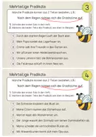 Vorschau - Aufgabenkarten - Mehrteilige Prädikate in einem Satz erkennen (Kartei) - Seite 3