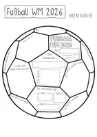 Vorschau - Arbeitsblätter - Fußball WM 2026 Kreativseite - Steckbrief & Reflexion - Seite 3