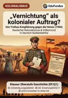 Vorschau - Klassenarbeiten - Klausur Geschichte Oberstufe: Von Trotha & Hereroaufstand 1904 – Quellenanalyse mit Erwartungshorizont - Deckblatt