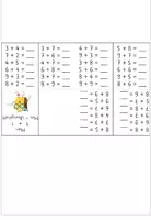 Vorschau - Arbeitsblätter - 4 x Mini-Übungsheft Mathematik Klasse 1 - Deckblatt