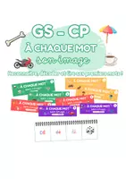 Aperçu - Jeux - À chaque mot son image – Lecture, décodage et correspondance des écritures (GS-CP) - Page de couverture