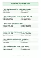 Vorschau - Arbeitsblätter - Differenzierte Lesequiz zur Fußball-WM 2026 - Seite 1