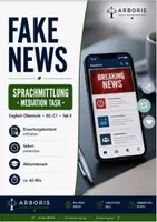 Vorschau - Arbeitsblätter - Fake News Sprachmittlung B2-C1 Oberstufe Englisch - Deckblatt