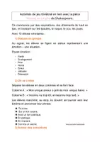 Aperçu - Préparation de séance / Séance complète - Ateliers de pratique théâtrale : Roméo et Juliette. - Page 1