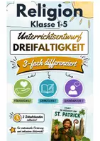 Vorschau - Stundenentwürfe - Die Dreifaltigkeit (Trinitatis) ⏐ Unterrichtsentwurf inkl. Comic zur Legende von St. Patrick ⏐ Förderschule, Grundschule & Sekundarstufe I ⏐ Klasse 1-5 - Deckblatt