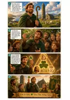 Vorschau - Stundenentwürfe - Die Dreifaltigkeit (Trinitatis) ⏐ Unterrichtsentwurf inkl. Comic zur Legende von St. Patrick ⏐ Förderschule, Grundschule & Sekundarstufe I ⏐ Klasse 1-5 - Seite 1
