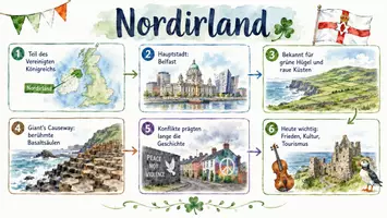 Vorschau - Arbeitsblätter - Arbeitsblätter zum Thema "Nordirland" + Lösung & MP3 + Mindmap + Infografik - Seite 1