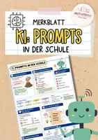 Vorschau - Merkblätter - KI | Merkblatt | Prompts für Schüler/-innen | künstliche Intelligenz - Deckblatt
