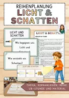 Vorschau - Unterrichtsreihen - Materialpaket: Licht und Schatten - Unterrichtsreihe, UB-Stunde und Material - Deckblatt