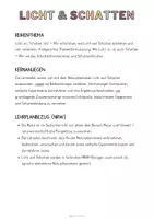 Vorschau - Unterrichtsreihen - Materialpaket: Licht und Schatten - Unterrichtsreihe, UB-Stunde und Material - Seite 1