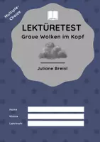 Vorschau - Arbeitsblätter - Lektüretest zu "Graue Wolken im Kopf" von Juliane Breinl - Deckblatt
