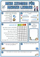 Vorschau - Arbeitsblätter - Mein Zeugnis für meinen Lehrer | Wertschätzendes Feedback-Material | Klassenstufe 4, 5, 6, 7 - Seite 1