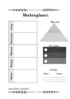 Vorschau - Arbeitsblätter - Wochenplaner Termine - Deckblatt
