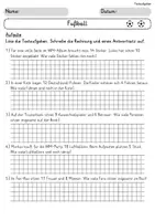 Vorschau - Arbeitsblätter - Textaufgaben: Fußball / Mathematik - Seite 2