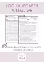 Vorschau - Arbeitsblätter - Logikaufgaben: Fußball / Mathematik - Deckblatt