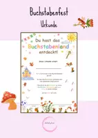 Vorschau - Arbeitsblätter - Urkunde_Buchstabenfest - Deckblatt