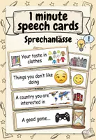 Vorschau - Aufgabenkarten - 1 minute speech cards - Sprechanlass - Deckblatt