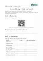 Vorschau - Arbeitsblätter - Steuererklärung: Pflicht oder freiwillig? mit Fallbeispielen - Seite 1