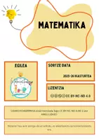 Vista previa - Hojas de trabajo - MATEMATIKA LEHEN HEZKUNTZA 1.MAILA - página 1